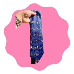 Warner Bros. Navy Character Tie